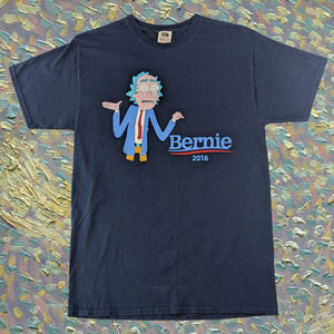 Rick & Morty Bernie Sanders 2016 Graphic Tee Medium